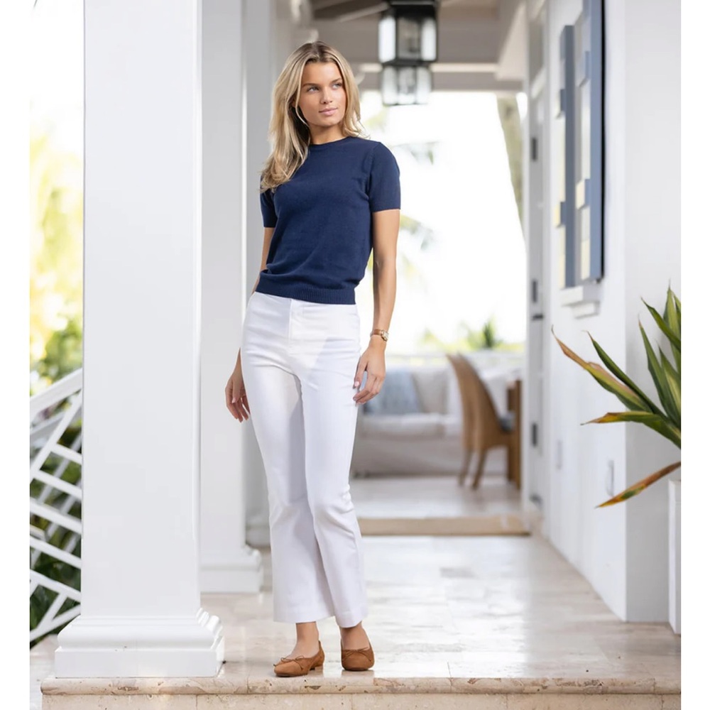 Julia Amory Bell Pant White Medium - Picture 2 of 8
